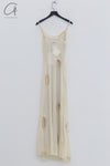 SWAYING 24 Autumn and Winter Crochet Splicing Suspender Long Skirt SW-SW24AW2L08-BAI White